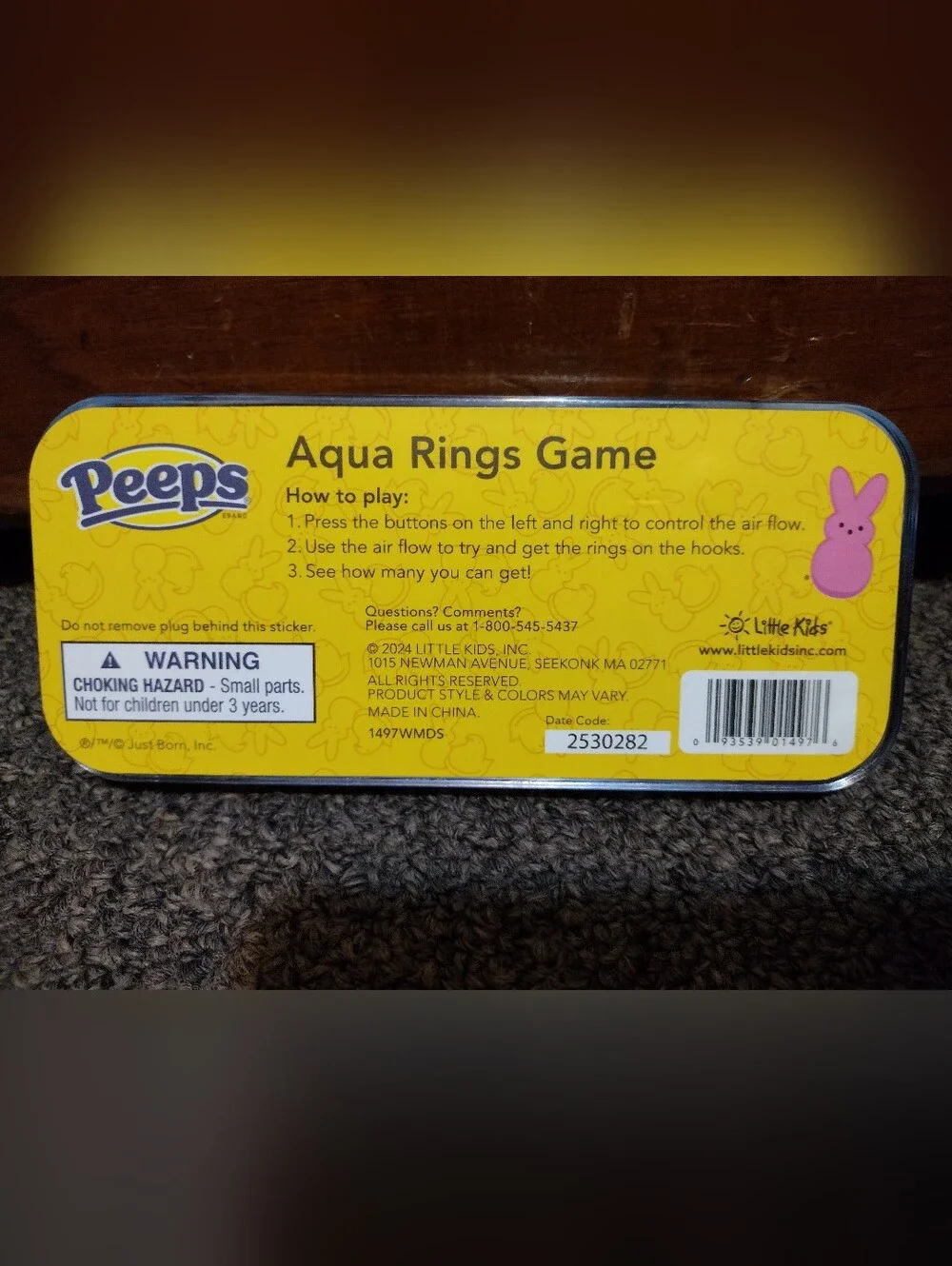 Peeps Aqua Ring Toss Game - Pastel Pink, Blue & Yellow